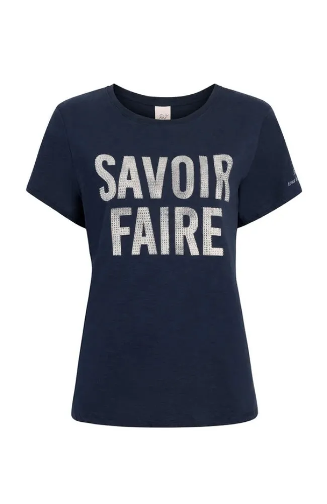Rhinestone Savior Faire Tee