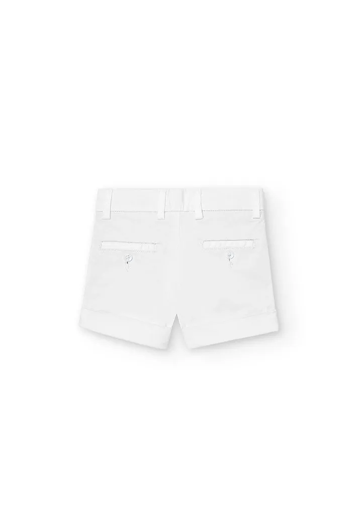 Satin bermuda shorts for baby boy -BCI - 718309