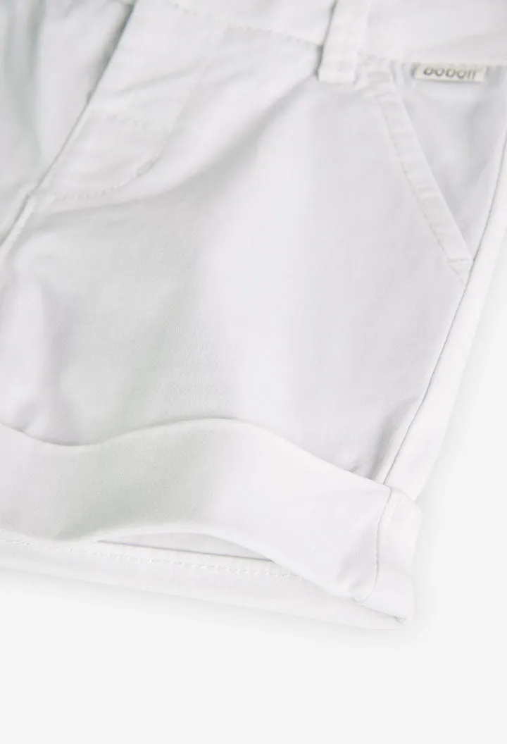 Satin bermuda shorts for baby boy -BCI - 718309