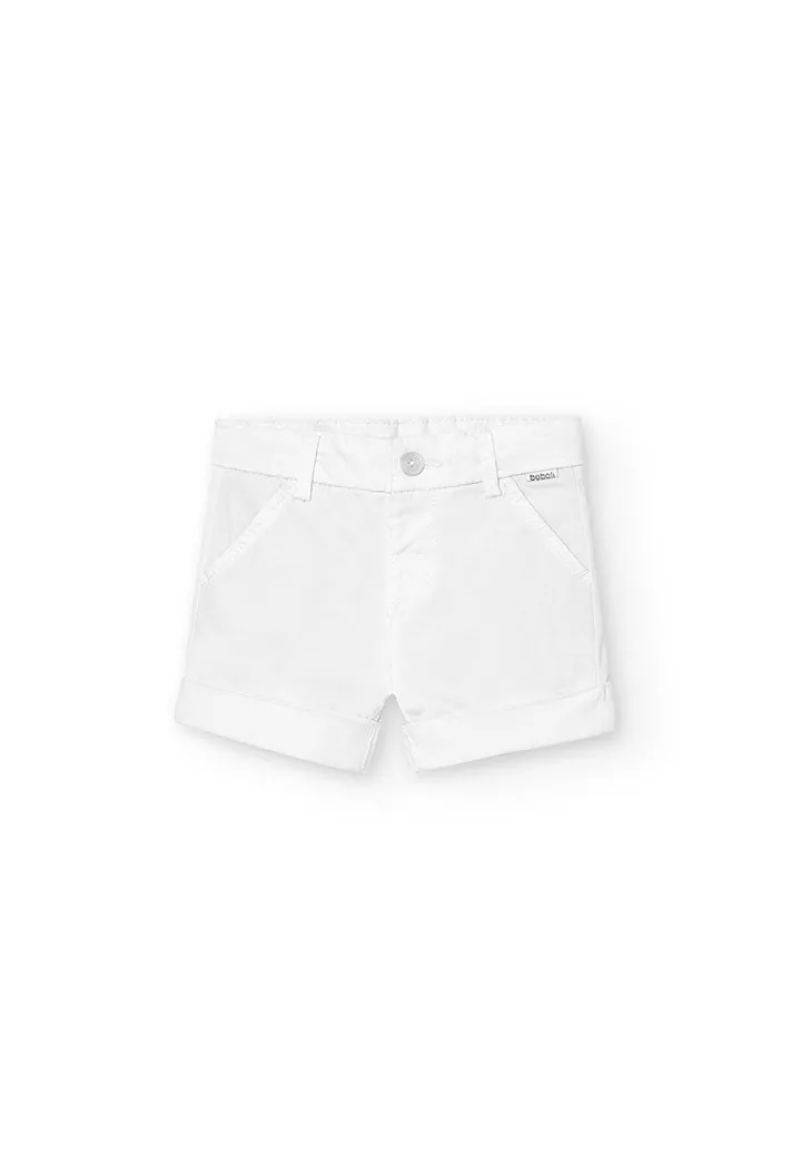 Satin bermuda shorts for baby boy -BCI - 718309
