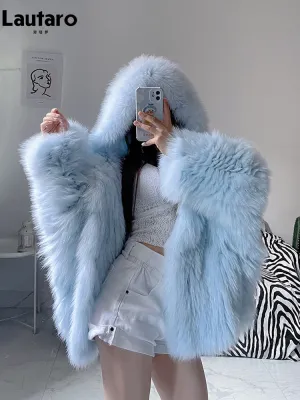Shaggy Hairy Thick Warm Soft Colored Faux Fur Jacket