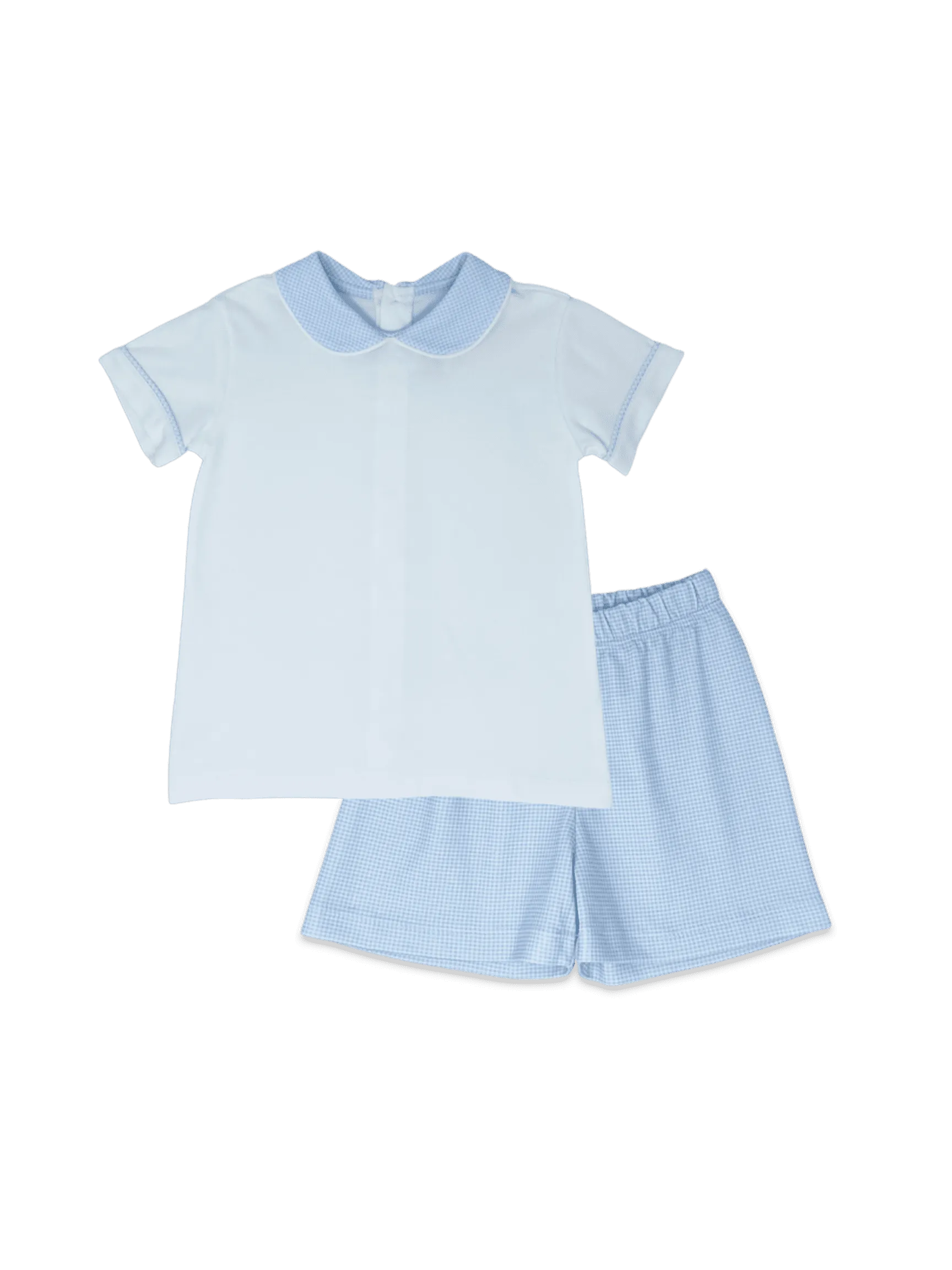 Sibley Bloomer/Shorts Set - Blue Mini Gingham