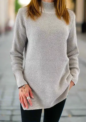 SILVER SWIRL KNIT SWEATER