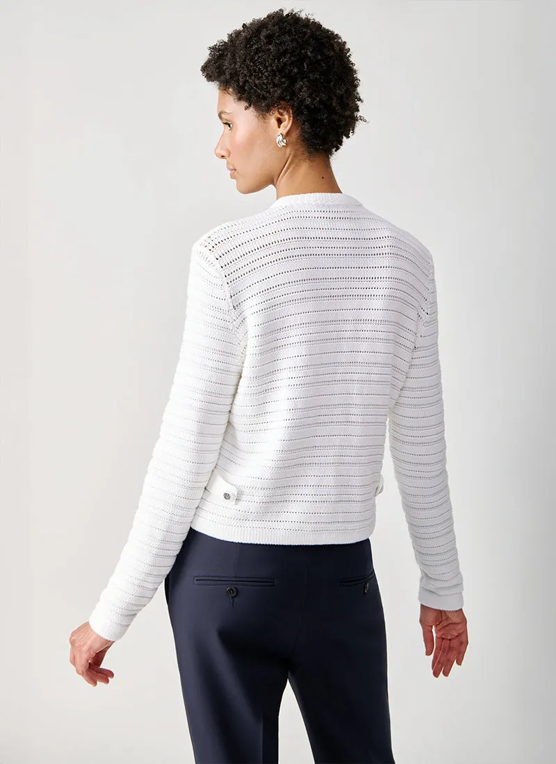 Solid Texture Stripe Jacket