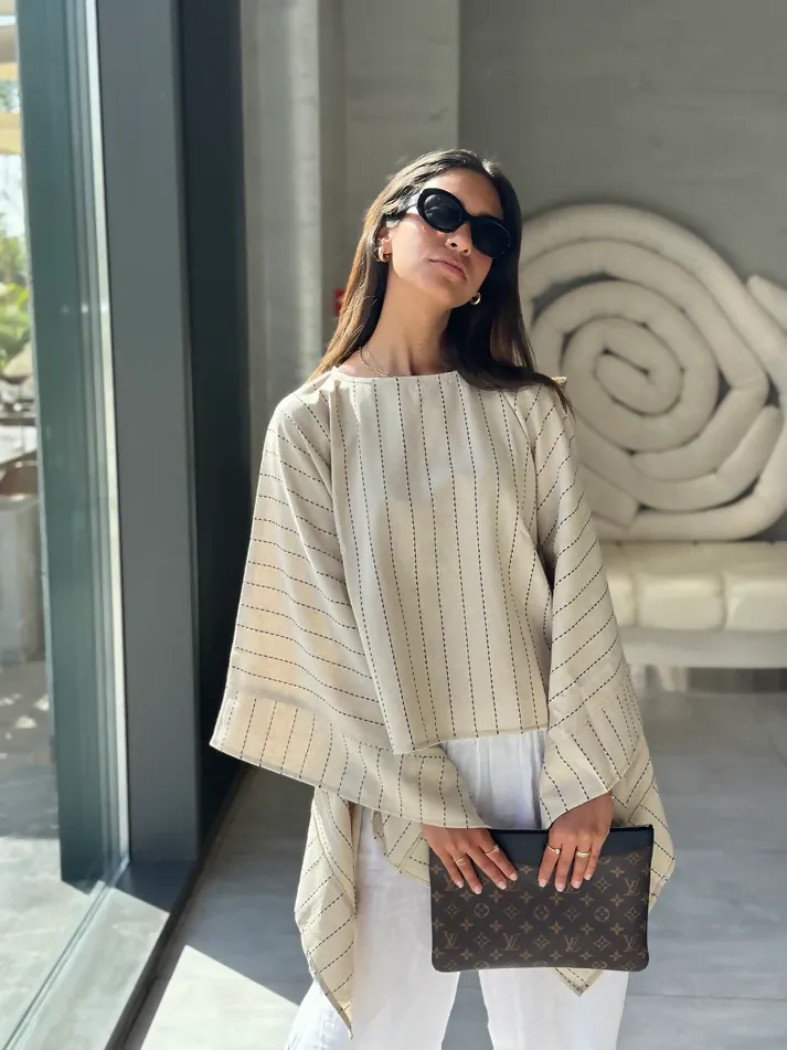 Striped Cape Top - Limited Edition
