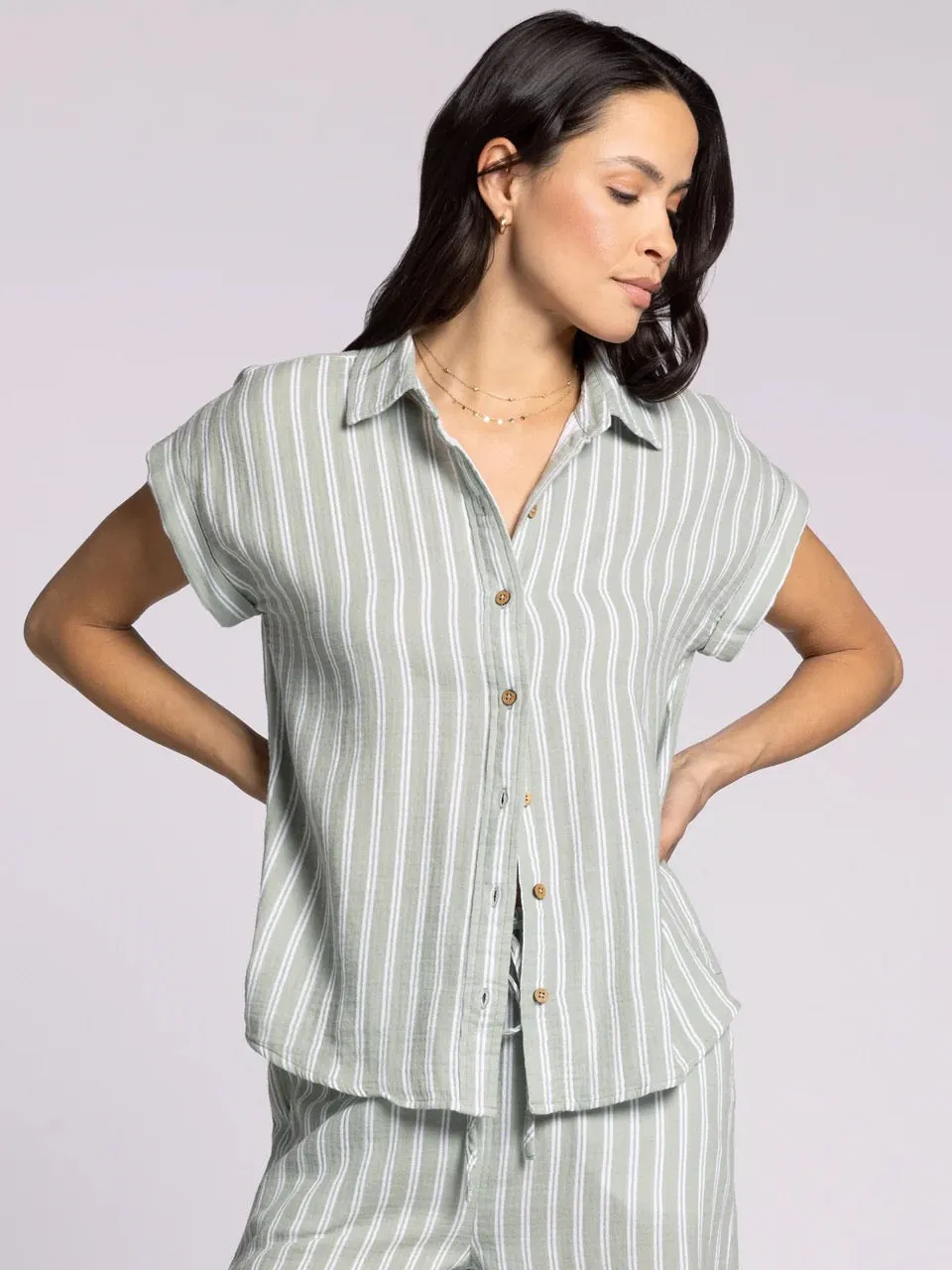 Thread & Supply: Verna Shirt in Sage White
