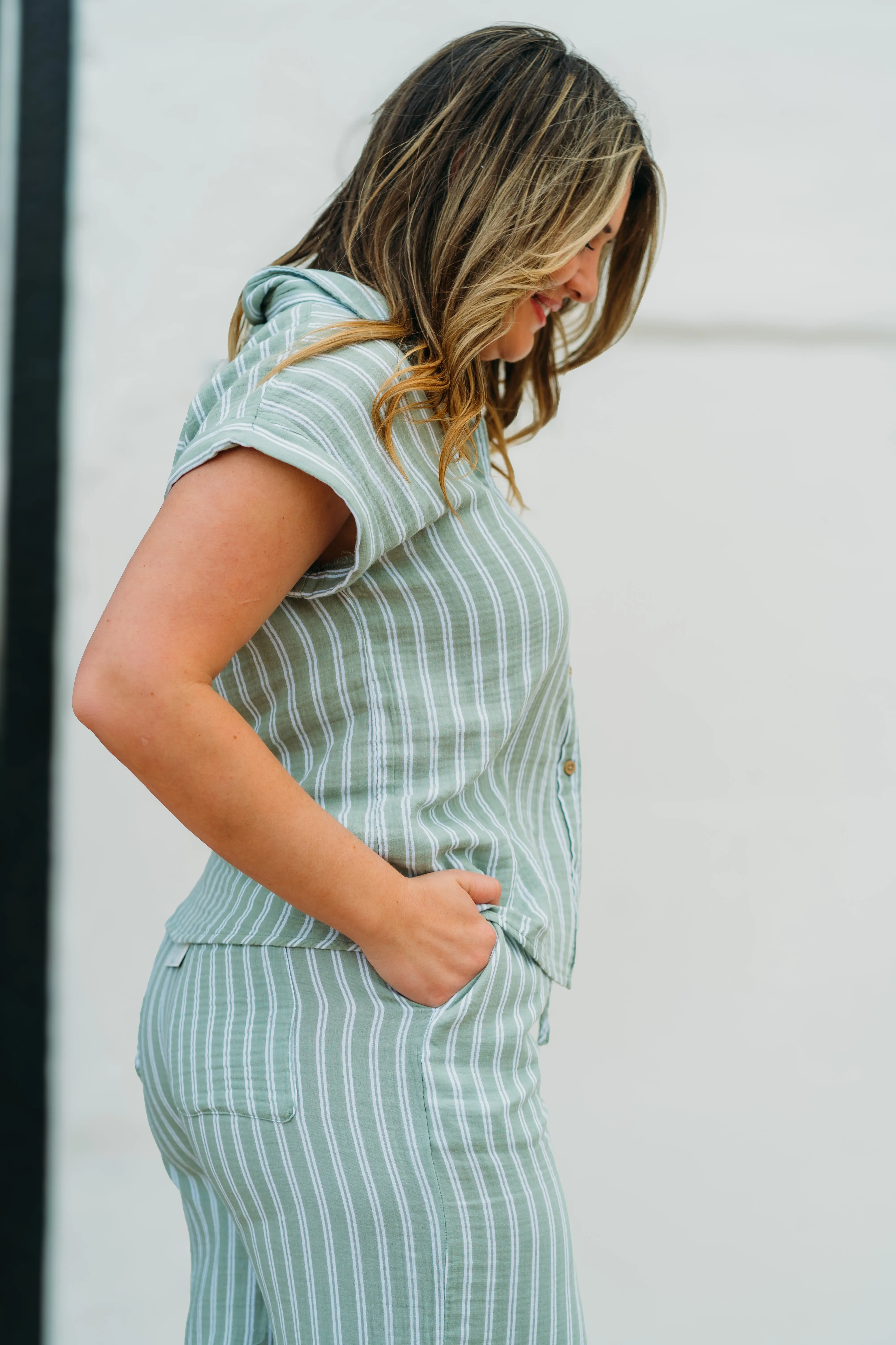 Thread & Supply: Verna Shirt in Sage White