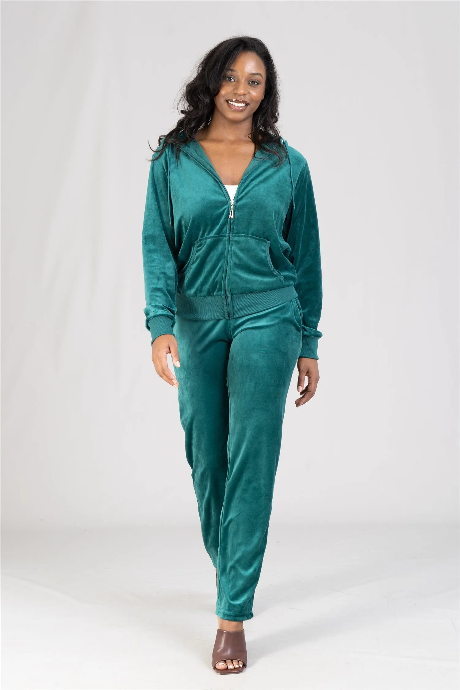 Tracksuit LJS200X Velour PlusSize 2pc Jog Set