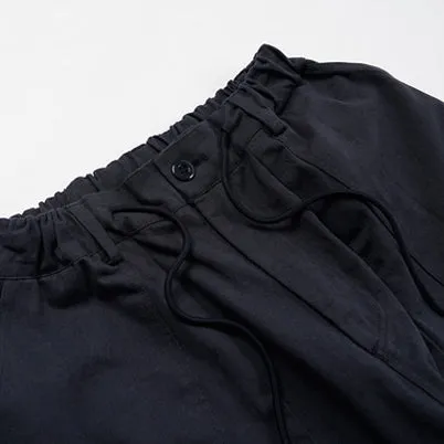 TWILL BALLOON PANTS - NAVY