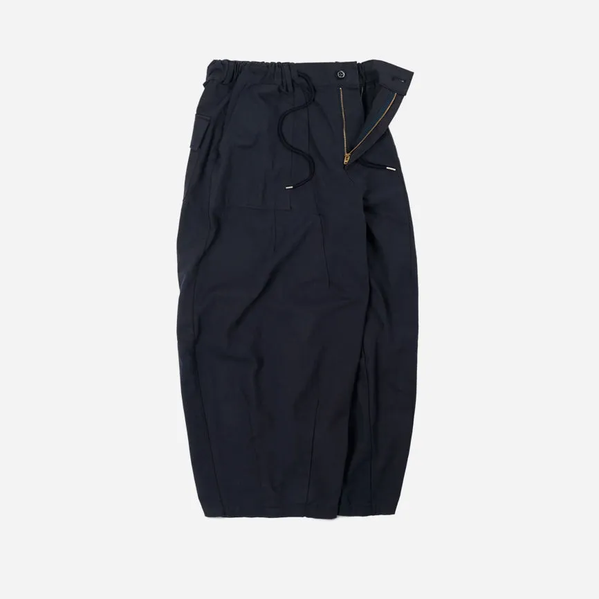 TWILL BALLOON PANTS - NAVY
