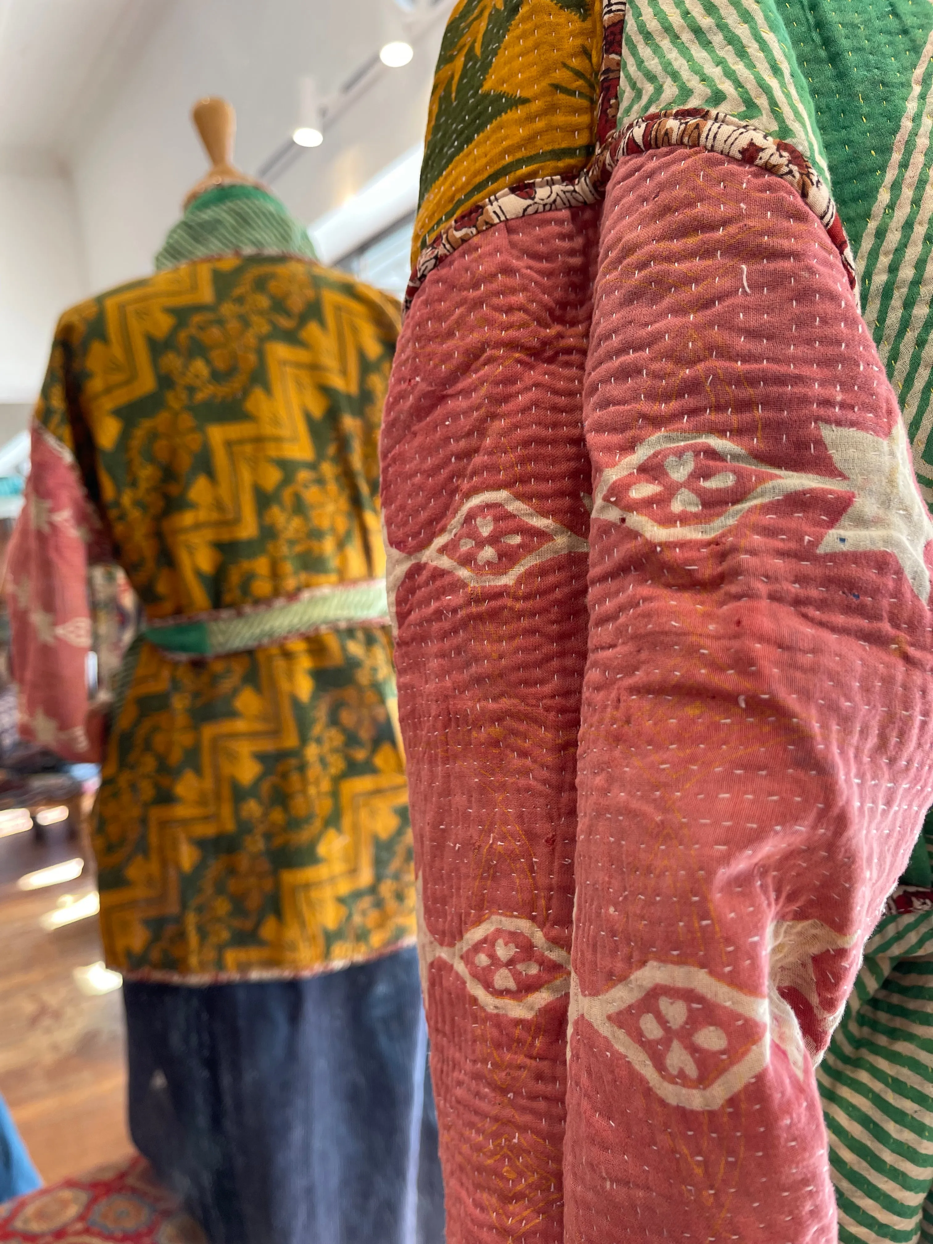 Vintage Kantha Jacket Short - TIGER STRIPE