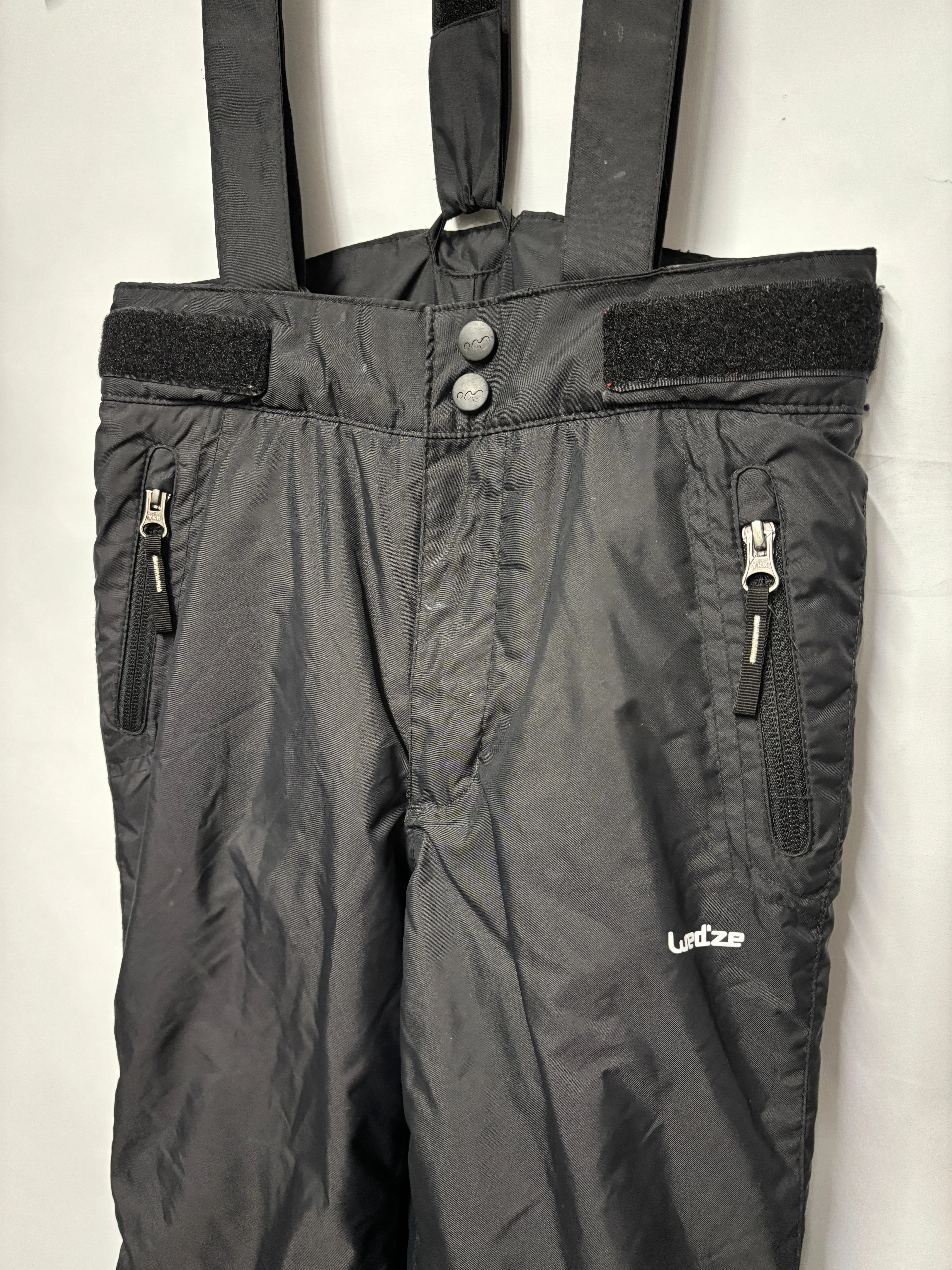 Wed'ze Black Insulated Pull'n Fit Salopettes 8yrs