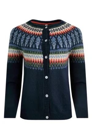Weird Fish -  Hatty Eco Fair Isle Cardigan Navy