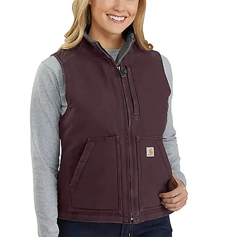 Women's Sherpa Lined Duck Mock Neck Vest 104224
