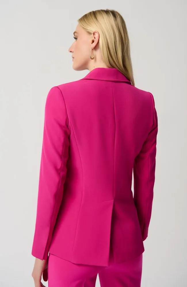 Woven Blazer Zippered Pockets