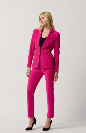 Woven Blazer Zippered Pockets