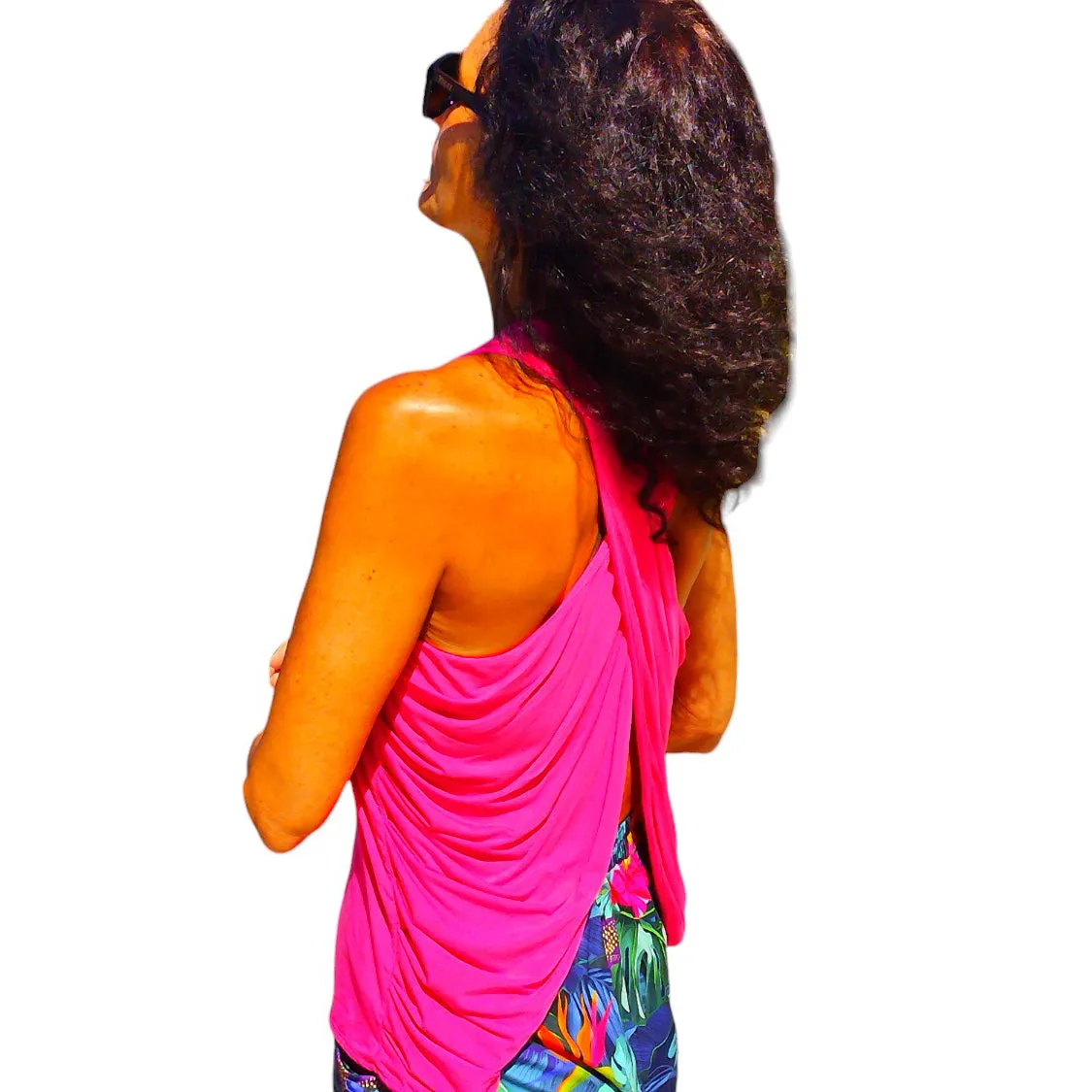 YOGAZ Eco-Friendly Modal BOW Tank Top Pink