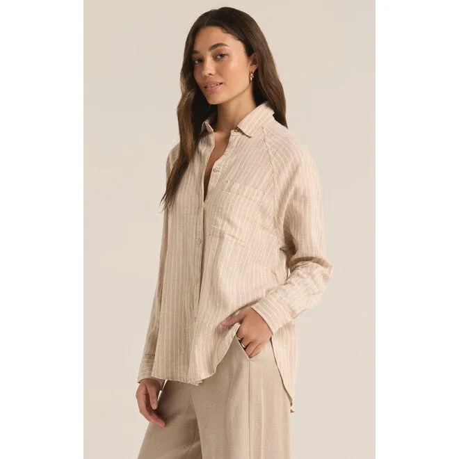 ZSupply The Perfect Linen Top - Putty